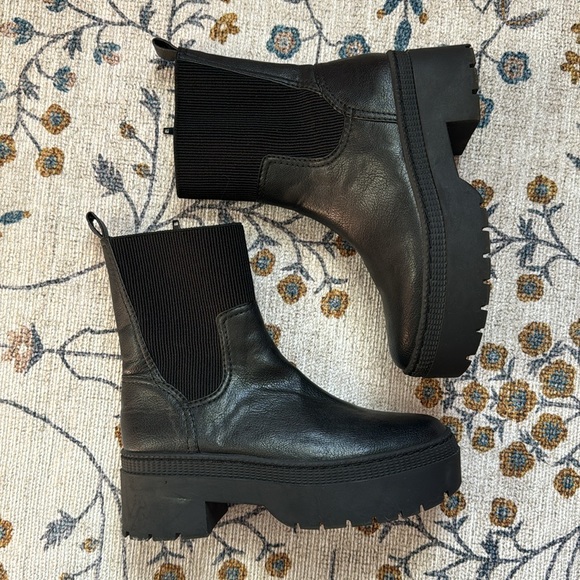 Zodiac | Roxie black platform block heel boots size 6.5 - Picture 2 of 9